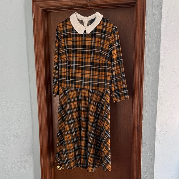 ModCloth Perfectly Proper A-line Plaid Dress-XL - Picture 2 of 9